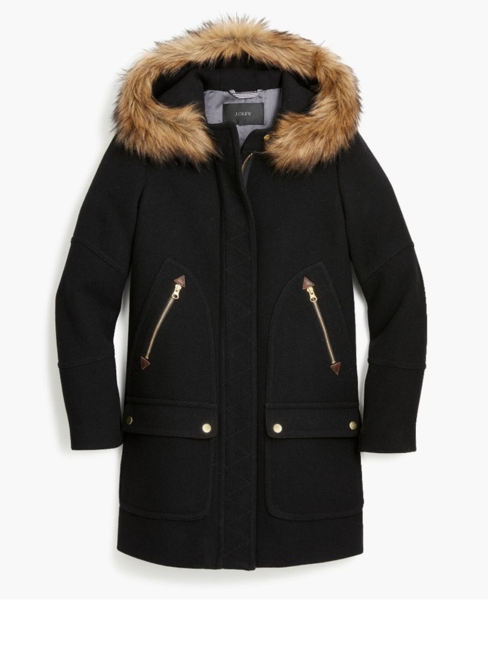 J. Crew Chateau Parka In Italian Stadium Cloth Wool